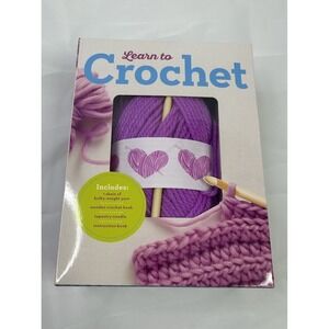Learn To Crochet Kit By Sterling Innovation Purple Instructions And Projects New